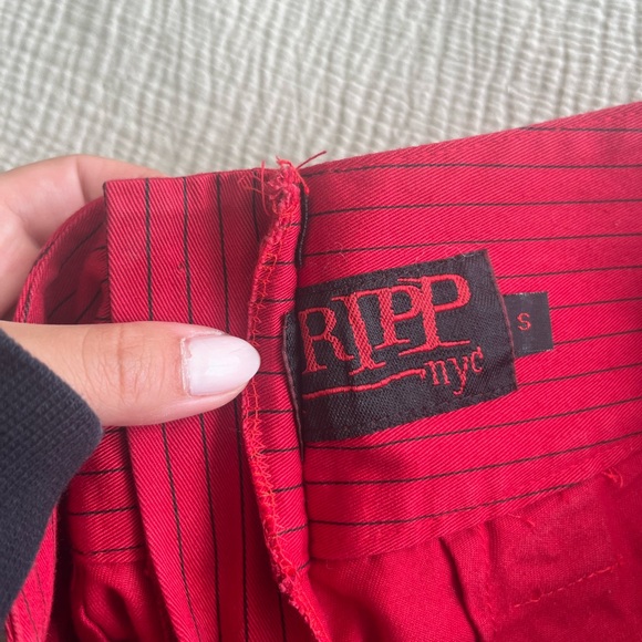 Tripp NYC Red and Black Striped Pencil Skirt - Picture 4 of 4